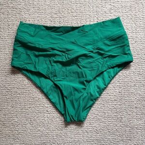 Birdsong Retro Full Bikini Bottoms Emerald Green